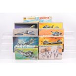 Fujimi WWII and Later Aircraft Kits and Ground Crew Set, a boxed collection, 1:72 scale, 7A15