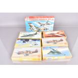 ESCI and PM Model WWII and Later Military and Civil Aircraft Kits, a boxed collection, 1:72 scale,