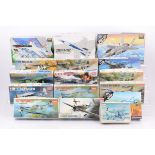 Academy Hobby Model WWII and Later Aircraft Kits, a boxed collection, 1:72 scale examples, 12461