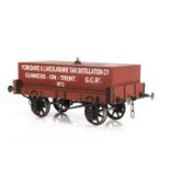 A 5'' Gauge scratchbuilt Yorkshire and Lincolnshire red oxide Tar Distillers rectangular Tank truck,