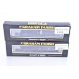 Graham Farish by Bachmann N Gauge Steam Locomotives and Tenders, two cased examples each with card