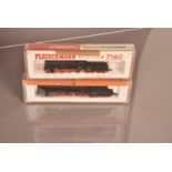 N Gauge Fleischmann Piccolo and Arnold German Steam Locomotives and Tenders, two cased examples,