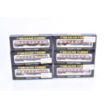Graham Farish by Bachmann N Gauge Crimson and Cream Coaching Stock, a boxed group of Mk1 coaches,