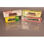 N Gauge Swiss and German Electric Locomotives, four cased/boxed examples, Lima 220204 Railcar Rbe