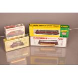 Continental N Gauge Diesel Locomotives, four cased/boxed examples, Minitrix 2960 V 200 137,