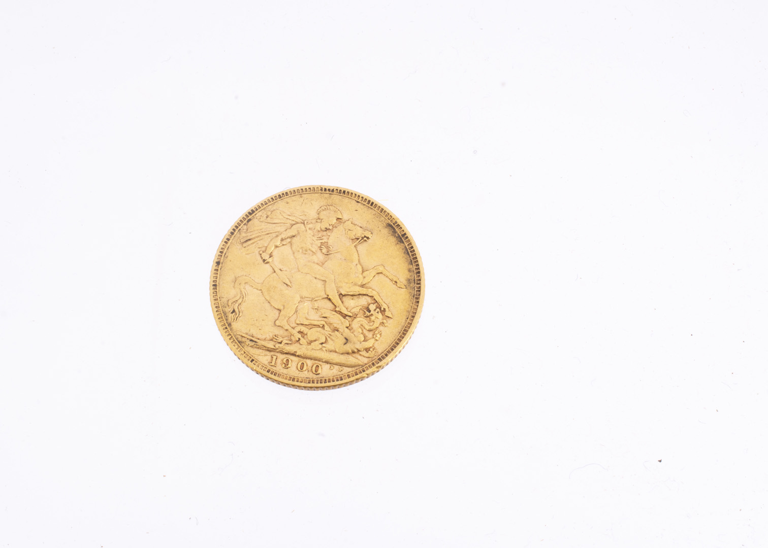 A late Victorian gold full soverign coin, dated 1900, F-VF, with Melbourne Mint mark