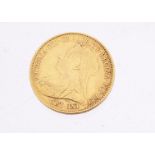 A Victorian gold half sovereign, dated 1900, with Sydney Mint mark, F