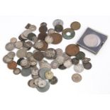 A small collection of British and World coins, some interesting examples but with drill holes