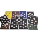 Fifthteen Royal Mint proof sets, from 1988 up to 2002, together with 21 various proof style coin