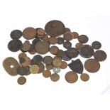 A small collection of 18th & 19th century and later World coinage, including a Victorian 1853,
