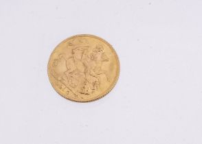 An Edward VII gold full sovereign, dated 1910, EF