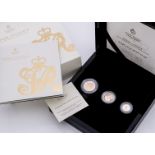 A modern The East India Company Queen Victoria 2019 Sovereign Gold Proof Three Coin Set,