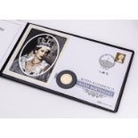 A Harrington & Byrne Gold Proof Commemorative Cover, celebrating the 95th Birthday of Queen