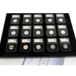 A collection of The 2018 DateStamp united Kingdom A-Z Silver 10p Coin Set, the black box