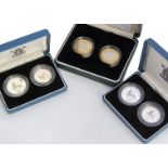 Two Royal Mint Silver Proof Ten Pence Two-Coin sets, both both from 1992, together with a 1997 and