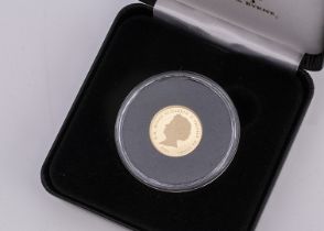 A Harrington & Byrne Tristan Da Cunha 2020 Half Laurel Gold Proof Coin, 4g, box with certificate
