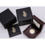 A modern Royal Mint The Queen's Beasts 2020 UK Quarter Ounce Gold Proof Coin, celebrating The