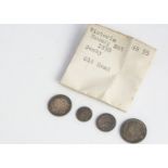 A Victorian four coin Maundy Money set, dated 1898, EF (4)