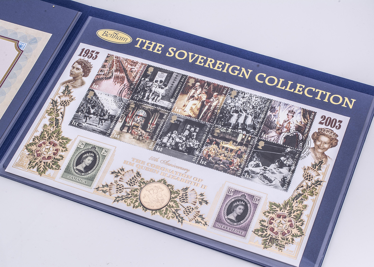 A Benham Sovereign Collection First Day Cover with full gold sovereign, in folder, the sovereign