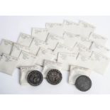 A good small collection of British coins, each in small paper envelope with typewritten code from