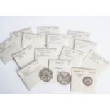 Fourteen Edward VII & George V silver coins, including two 1902, a 1911, a 1927, 1928 and 1929
