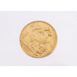 An Edward VII gold full sovereign, dated 1909, with Perth Mint mark, VF-EF