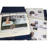 A collection of modern Numismatic First Day Cover and other covers and stamps, presented in eight