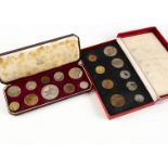 Two 1950s coin sets, including a 1950 nine coin set and a 1953 ten coin example