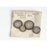 A George V four coin Maundy Money set, dated 1924, EF (4)