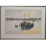 Gordon Hereward Hales RSMA (1916-1997), Cockle boats by Leighton-on-Sea, watercolour, signed and