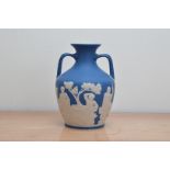 A 20th century limited edition Wedgwood Jasperware 'Portland Vase', no. 17 of 50, twin handled,
