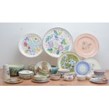 A Collection of 1930 and later Poole pottery, including a large selection of plates and saucers, the