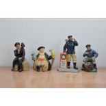 Four Royal Doulton ceramic figurines, comprising, The Lobster Man H.N. 2317, Shore Leave H.N.