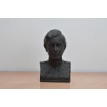 A 20th century limited edition Black Wedgwood bust of HRH Prince Charles, commissioned for the Royal