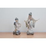 Two Lladro Japanese figurines, comprising, no. 1.447 and 1.451, both in their retail boxes, the