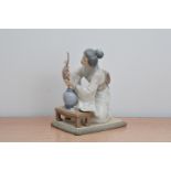 A Lladro figurine, of a Japanese Lady flower arranging, 21cm H, together with the retail box