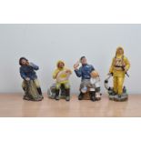 Four Royal Doulton ceramic figurines, comprising, Sea Harvest H.N. 2257, The Boatman H.N. 2417, Song