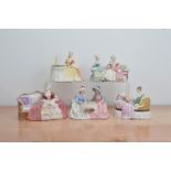 Five Royal Doulton ceramic figurines, comprising, Meditation H.N. 2330, Belle O' The Ball H.N. 1997,