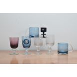 A collection of 20th century Wedgwood glassware, comprising Commemorative glasses for the 25th