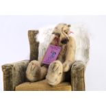 A Dusty Attic Bears Darcey artist teddy bear, with feather wings, designed by Chloe Wilson, with