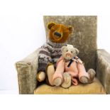 Two artist teddy bears, a Barbara- Ann Bears, Bertram 1 of 1 with card tag -- 15in (38cm.) high; and