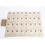 A John Wallis Historical Cards Exhibiting the History of England, thirty-two cards from William I to