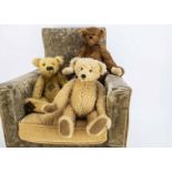 Three artist teddy bears, a St. Eia Bears by Sara Myring-Barnes --15in. (38cm.) high; a Carnmore