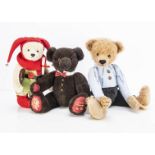 Three Hermann Teddy bears, Swissbär 31 of 100 with card tag --18in. (46cm.) high; Till