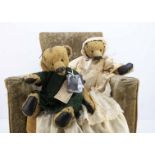 A Bears of Grace Nacy artist teddy bear from the Out of the Attic Christening Collection, with