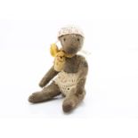 A World War One larger size Soldier teddy bear, with dark blonde mohair, black headed glass pin