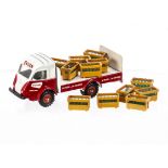 A CIJ Ref No.3/94 Renault 2.5 Ton Delivery Truck "Evian", white/red body, twelve crates, red plastic