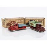 Robin Hood TP Series Trucks, Tipper Truck, dark red cab, pale green tipper, 'Haulage Contractor'