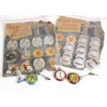 Dibro Toys, including two Super Badges shop display cards, first with six badges, second with