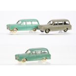 CIJ Ref No.3/46 & 3/46H Peugeot 403 Breaks, three examples, 3/46 beige body, plated spun hubs, black